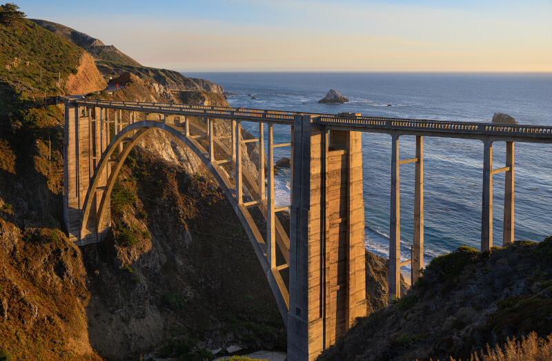 Bixby Creek Bridge na Highway 1 – Fonte: Banco de Imagens.